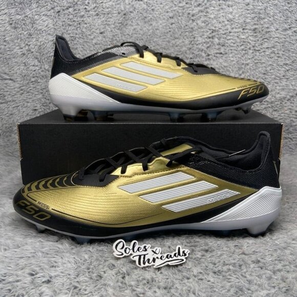 Adidas F50 Pro Messi FG Soccer Cleats Size 13 Men Black Gold JI2502 - Picture 1 of 9